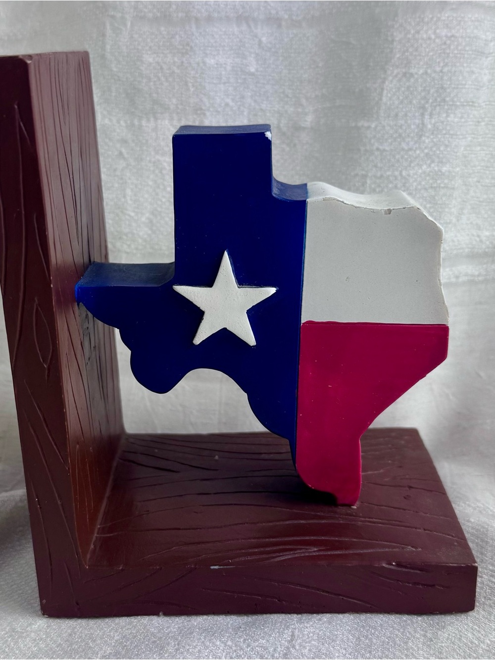VTG Texas Lone Star State 3-D Book End Melannco The Keeper Of Memories